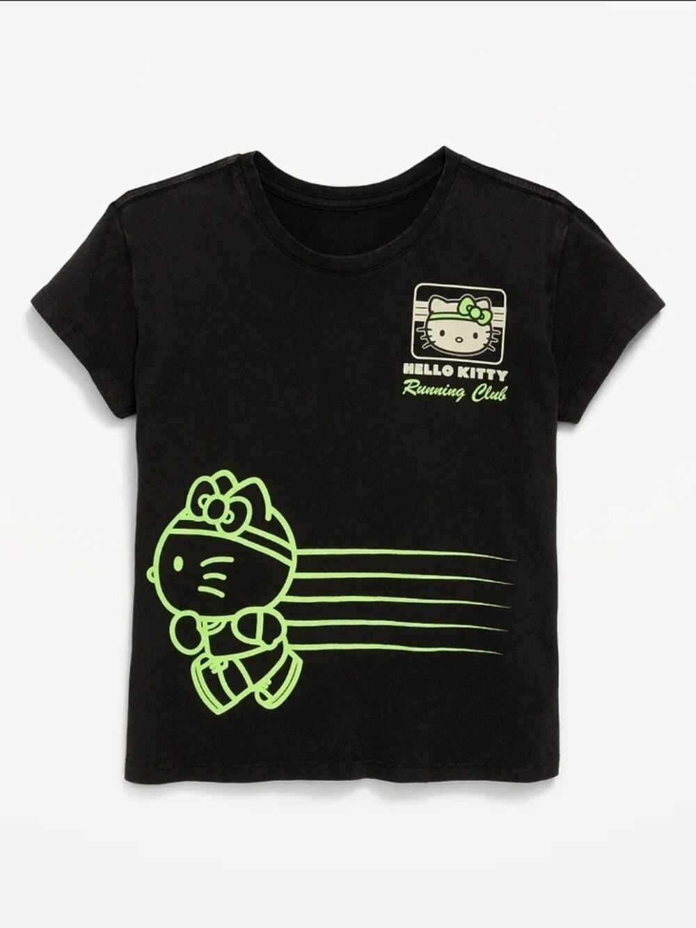 Hello Kitty & Friends T Shirt Running Club NWT Old Navy Black Medium 8